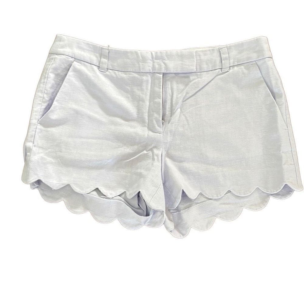 J Crew lilac scalloped shorts Sz 8